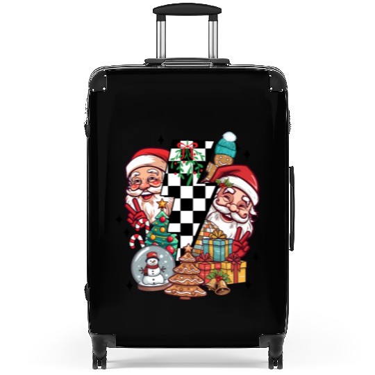 Retro Christmas, Santa, Groovy, Disco Ball, Frosty Suitcases