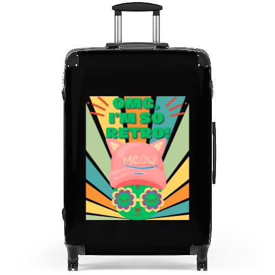 Omg I'm So Retro Cool Cat Suitcases