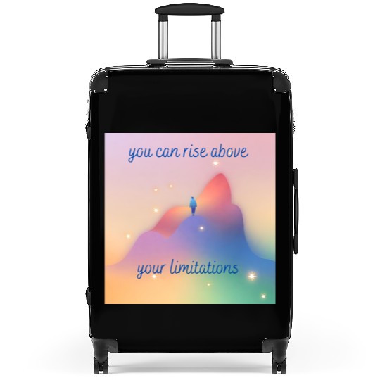 Rise above your limitations inspirational positive Suitcases