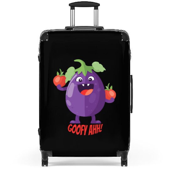 Eggplant Tomato Party Goofy Ahh Suitcases