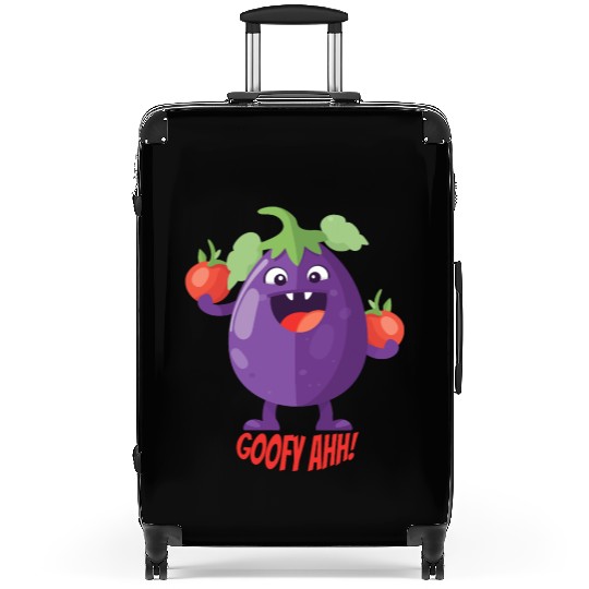 Eggplant Tomato Party Goofy Ahh Suitcases