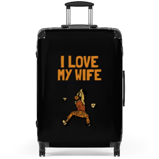 I love my Wife Climbing Bouldering Sport Free Suitcases