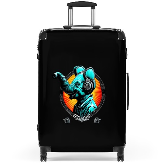 Colorful elephant face Suitcases