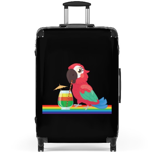parrot bird of jimmy buffett Suitcases