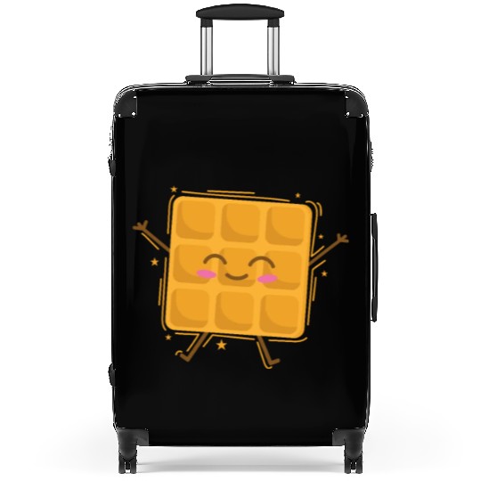 funny Waffle Pastry Baker Dough Suitcases