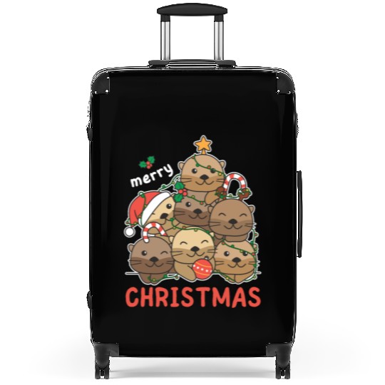 Otter Christmas Tree Merry Christmas Suitcases