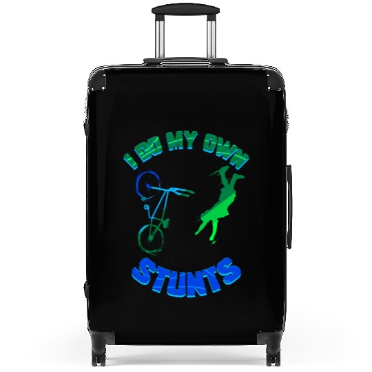Cycling Gift Bicycle Tour Bike I Do My Own Stunts Suitcases