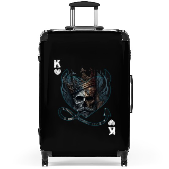 Heart King Playing Card Halloween Gothic Fan Suitcases