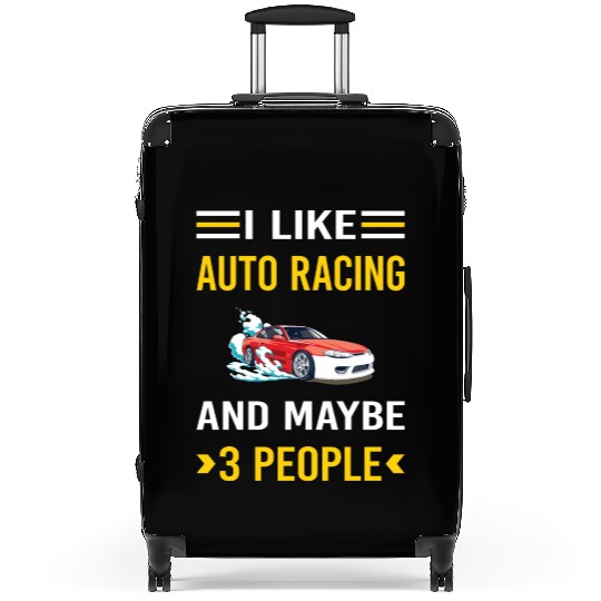 3 People Auto Racing Automotive Autosport Suitcases