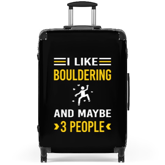 3 People Bouldering Rock Climbing Suitcases