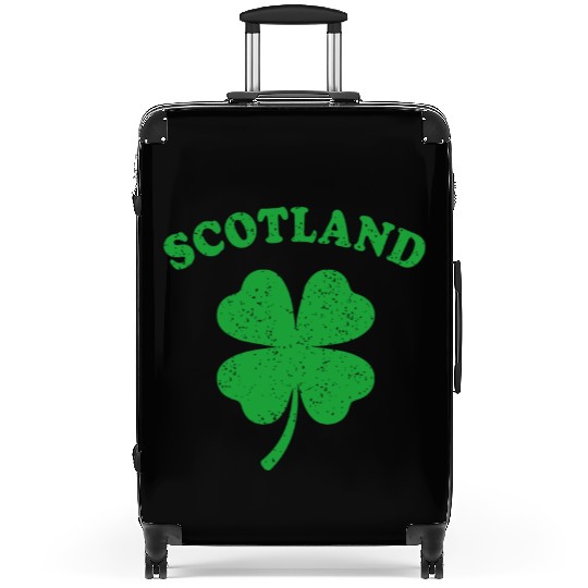 Scotland Green Clover leaves Suitcases