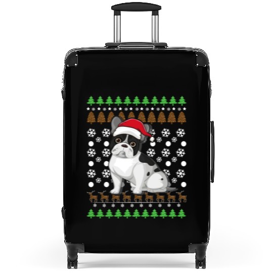 Merry Christmas, French Bulldog, Dog lovers gift Suitcases