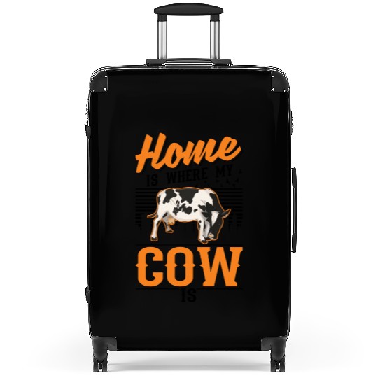Home Is Where My Cow Farmer Suitcases
