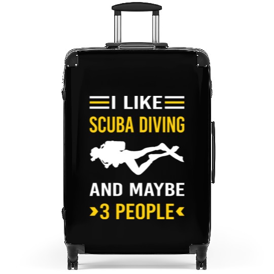 3 People Scuba Diving Diver Suitcases