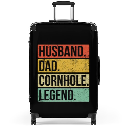 Cornhole Vintage Husband Dad Legend Suitcases