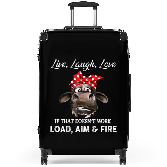 Live Laugh Love Cow Farmer Suitcases