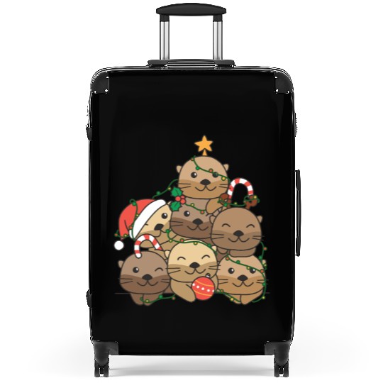 Otter Christmas Tree Funny Animal Christmas Suitcases
