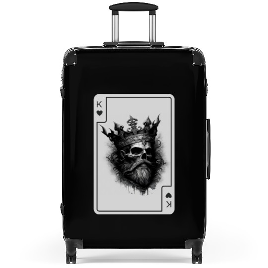 King of Hearts Creepy Card Game Poker Suitcases