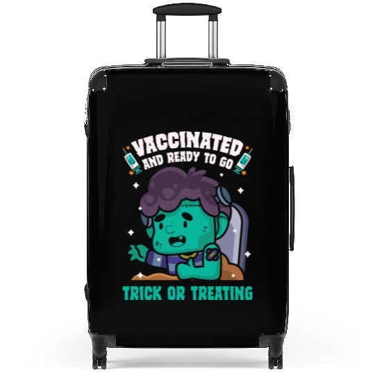 Vaccinated Ready To Go Trick Or Treating Zombie Suitcases