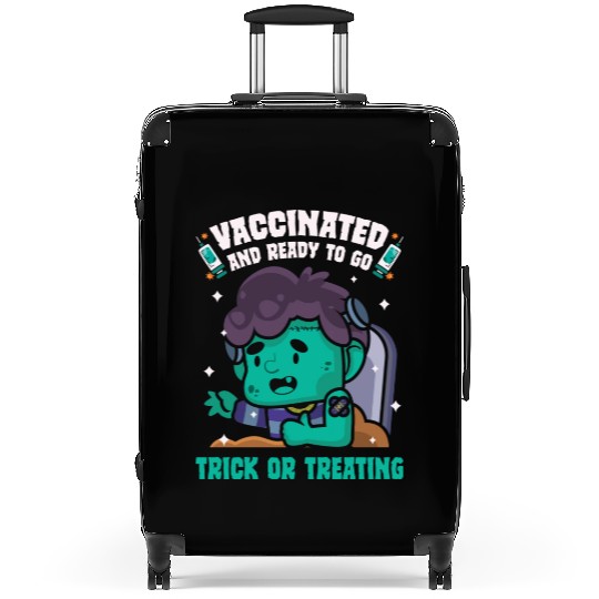 Vaccinated Ready To Go Trick Or Treating Zombie Suitcases