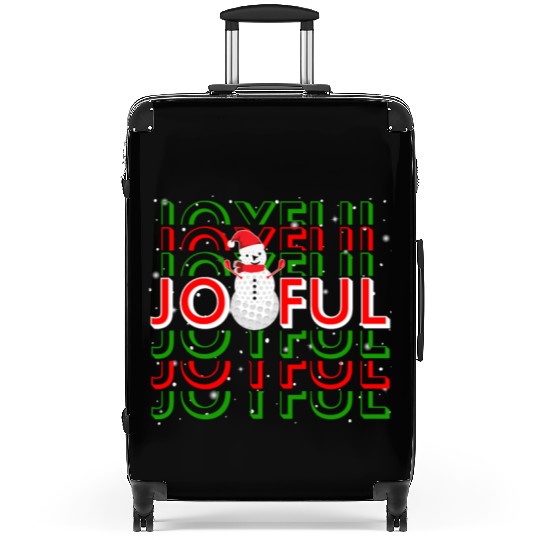 Golf Christmas Snowman Joyful Golf Lover Suitcases