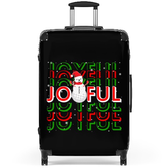 Golf Christmas Snowman Joyful Golf Lover Suitcases