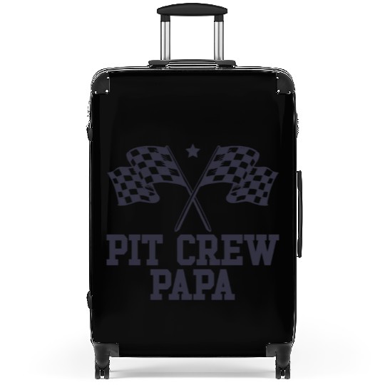 Pit Crew Papa Racing Enthusiast Racer Birthday Suitcases