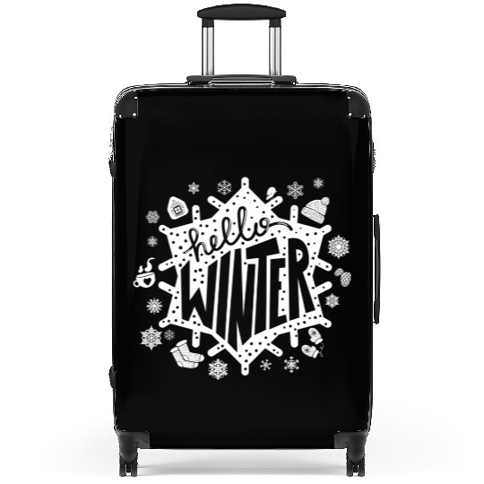 Abstract Winter Snowflakes" Suitcases
