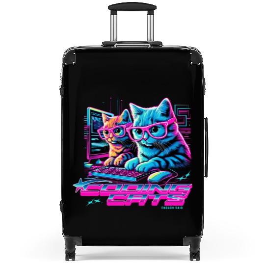 Coding Cats Programmer Suitcases