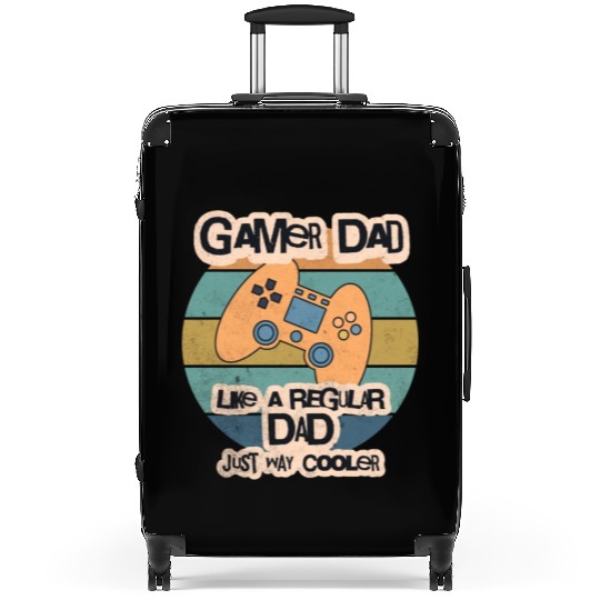 Cool Retro Gamer Dad Suitcases