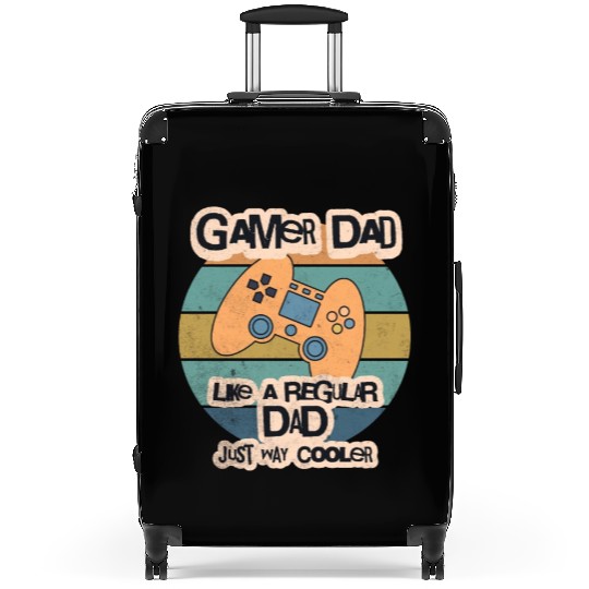 Cool Retro Gamer Dad Suitcases