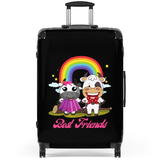 Cow Mooey Cute Strawberry Cow Best Friends Suitcases