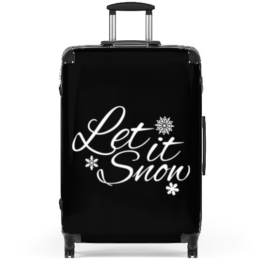 Let it Snow christmas design with snowflake Suitcases