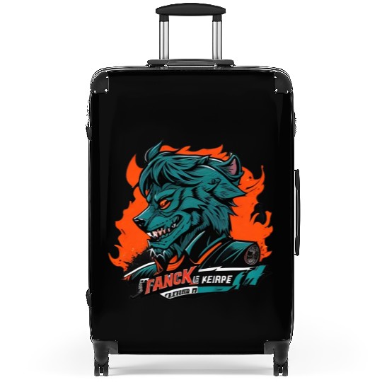 green Werewolf style Suitcases