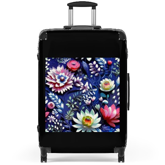 Midnight Floralscape Suitcases