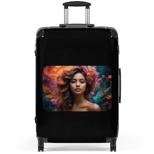 Enchanted Eco-Trip: Nature's Psychedelic Embrace Suitcases