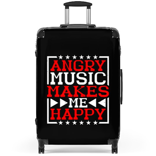 Angry Music Makes Me Happy 6 Suitcases