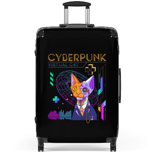 Cyborg Retro Gamer Scifi Suitcases