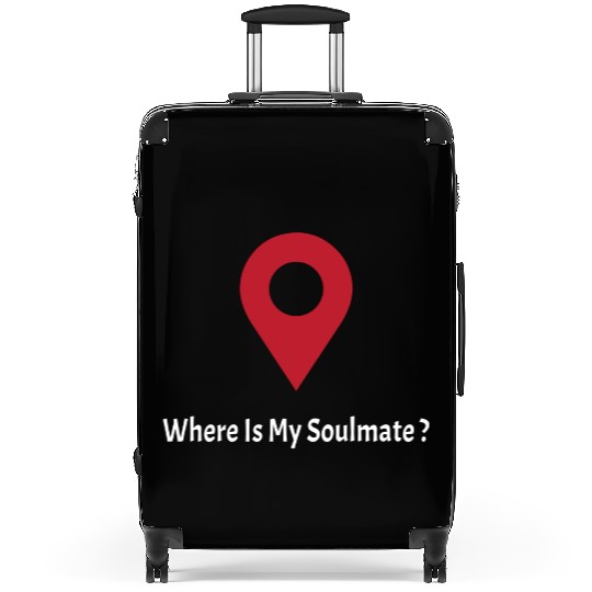 Where Is My SoulMate (white) Suitcases