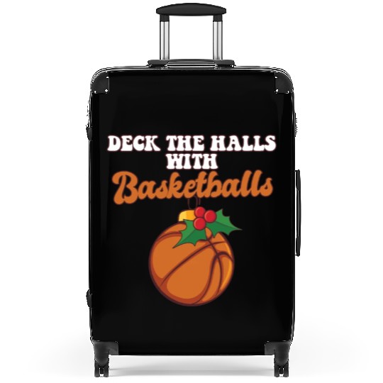 Deck The Halls With Basketball Player Coach Suitcases