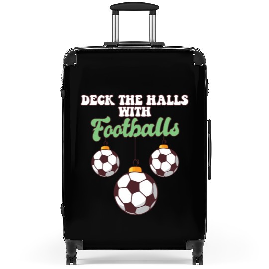Football Player Coach Christmas Balls Deck The Suitcases