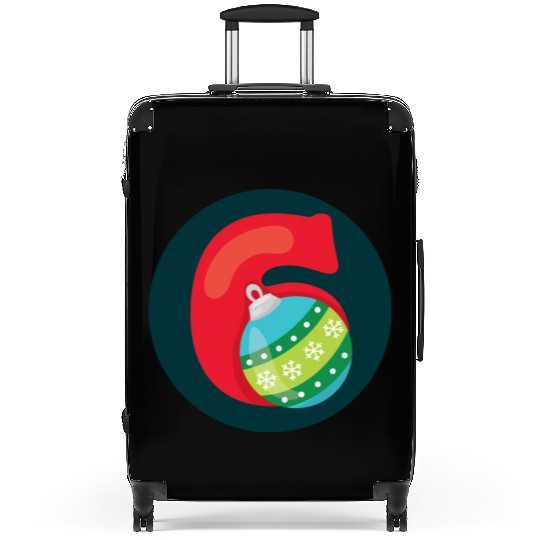 Number 6 Christmas Balls Age Six Suitcases