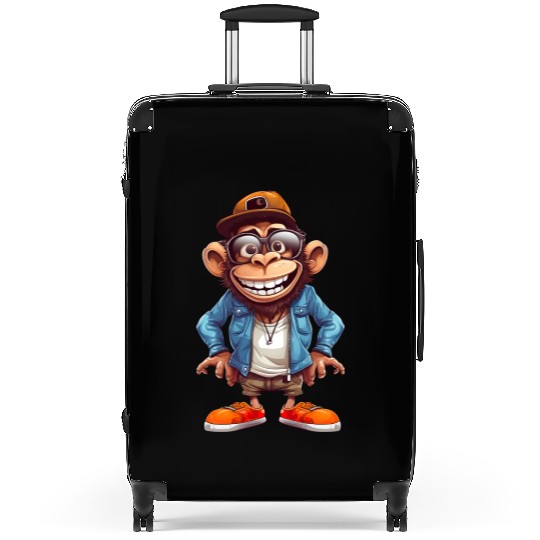 Street Art Monkey Urban Rap Street Monkey Suitcases