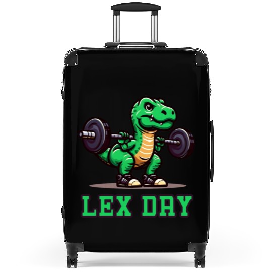 Legs day funny gym dino Suitcases
