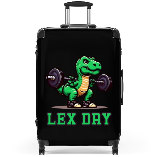 Legs day funny gym dino Suitcases