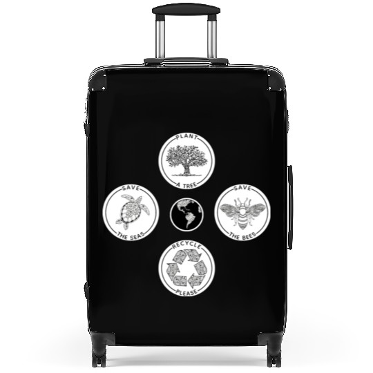 Earth Day Save The Planet Suitcases