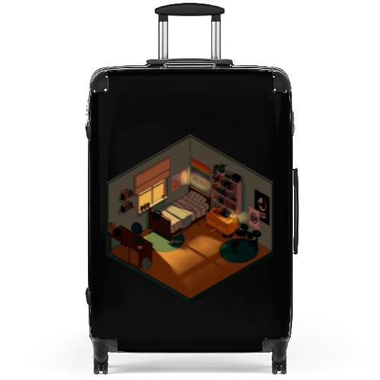 Heartstopper isometric bedroom Suitcases