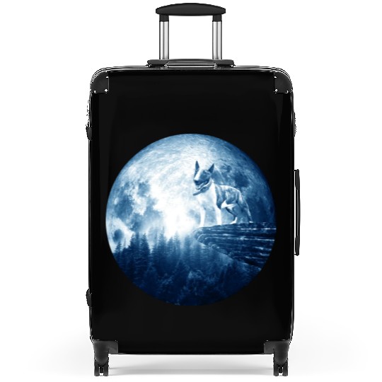 Bull Terrier Miniature Dog Moon Dog Mom Dad Women Suitcases