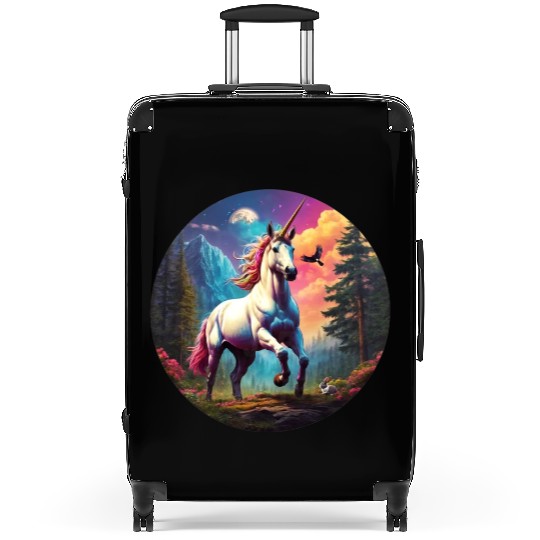 Majestic Rainbow Unicorn Suitcases