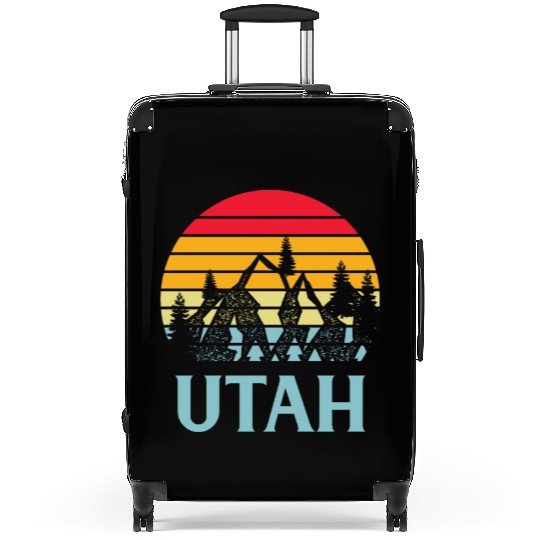 Utah Suitcases Retro Vintage Mountains Hiking Nature